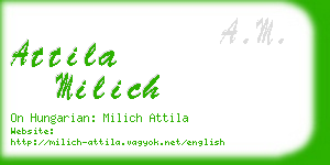 attila milich business card